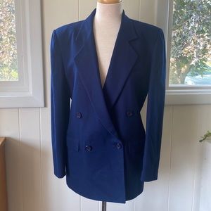 Vintage Christian Dior Double Breasted Wool Blazer 10